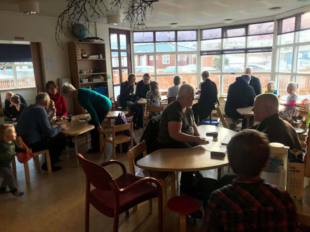 Ömmu og afa kaffi í dag