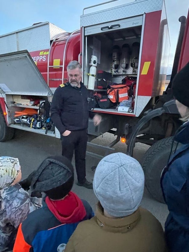 Heimsókn frá slökkviliðinu