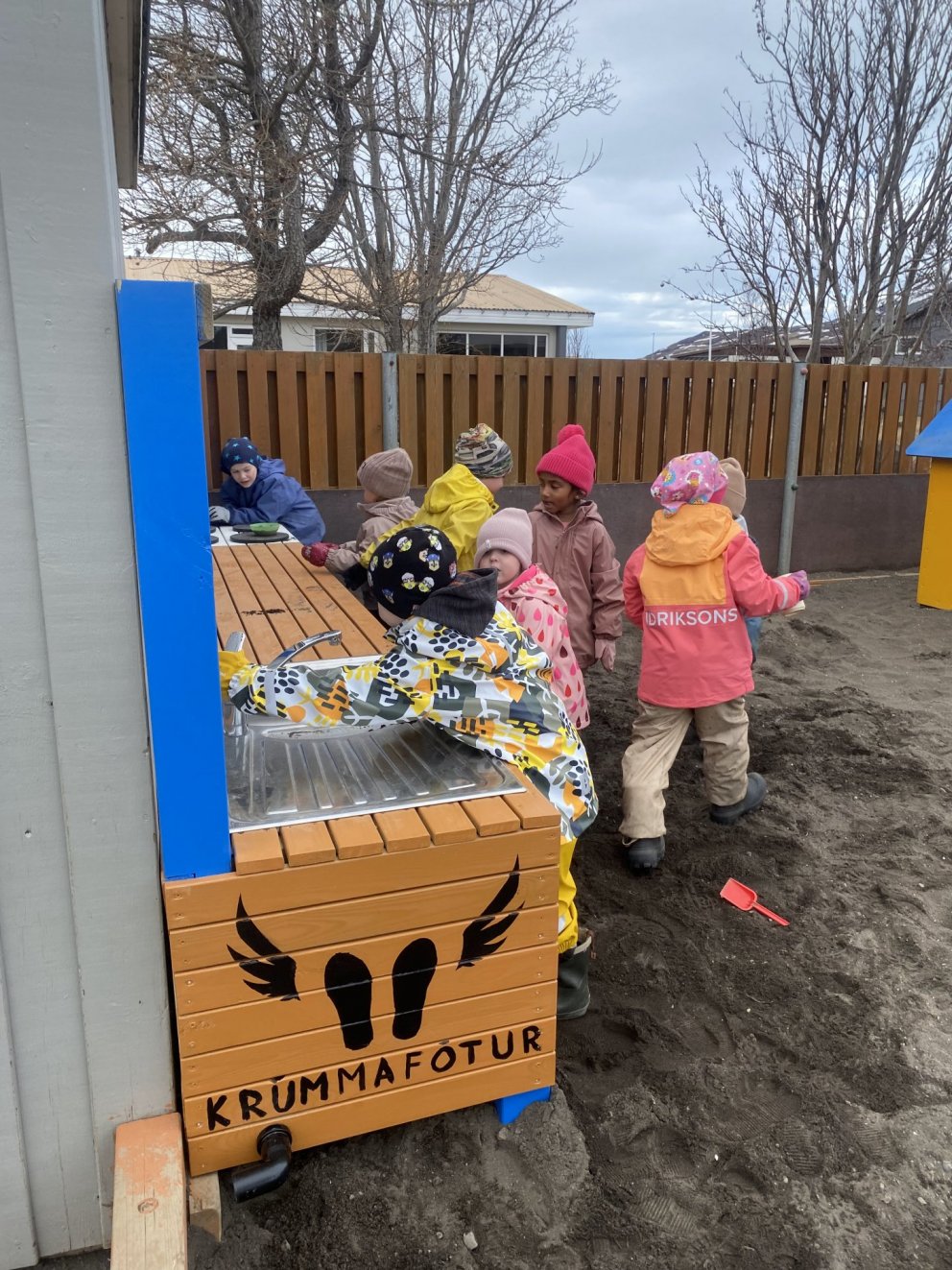 Eldhús í sandkassan