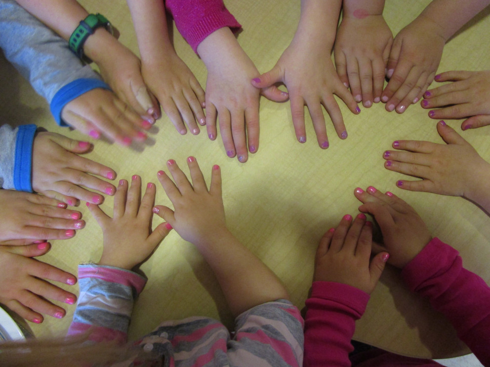 Æðislegar svona bleikar neglur:)