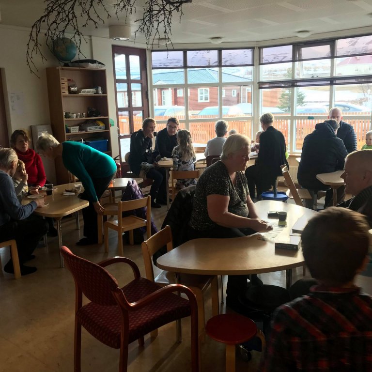 Ömmu og afa kaffi í dag