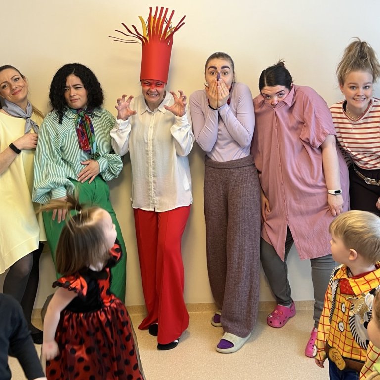 það var mikið fjör á öskudaginn 5. mars.