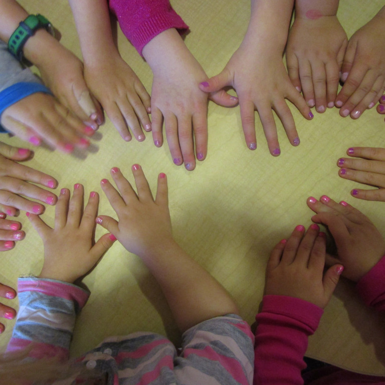 Æðislegar svona bleikar neglur:)